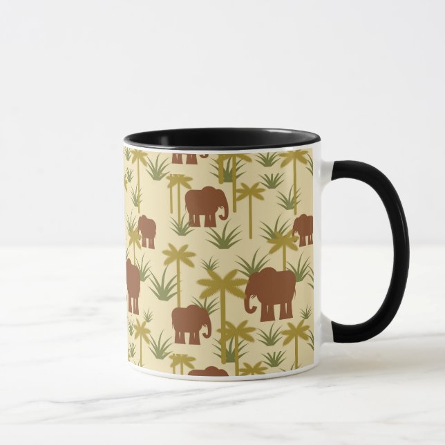 Taza Elefantes Y Palmeras En Camuflaje (Derecha)