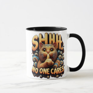 Taza Elegancia felina silenciada Shhh A nadie le import