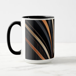 Taza Elegancia geométrica metálica Art Deco