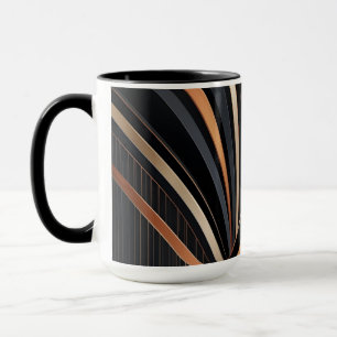 Taza Elegancia geométrica metálica Art Deco