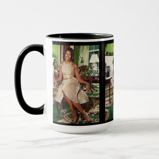 Taza ELEGANCIA SOFISTICADA MICHELLE OBAMA mug (Izquierda)
