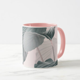 Taza Elegancia tropical en Pastel