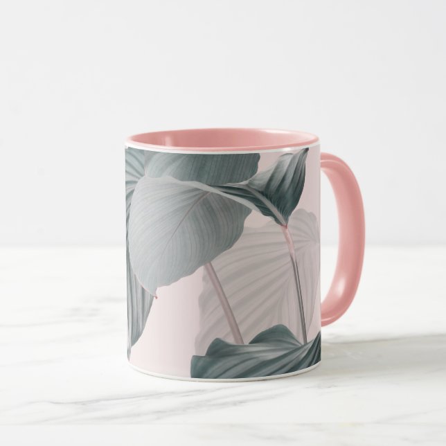 Taza Elegancia tropical en Pastel (Anverso derecho)