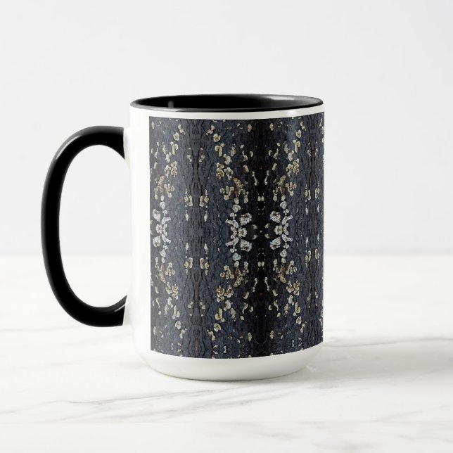 Taza Elegant Black Lace Tree Bark Patterned (Izquierda)
