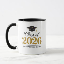 Taza Elegant Class of 2026 Graduation Gift Mug