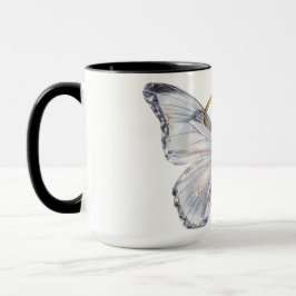 Taza Elegant Floral Butterfly Letter B - Artistic Monog
