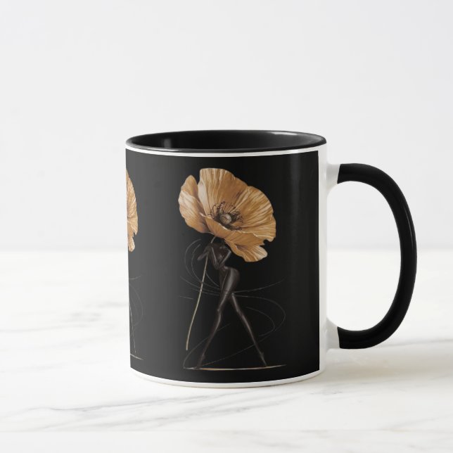 Taza Elegant Floral Goddess Fashion Illustration Mug (Derecha)