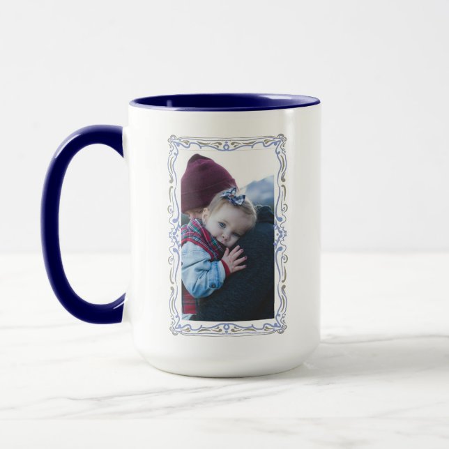 Taza Elegant Hand Drawn Frame Custom Image (Izquierda)
