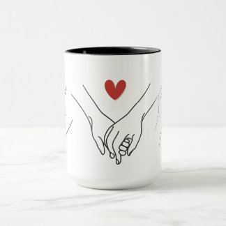 Taza  Elegant Holding Hands Romantic Couple Valentine's