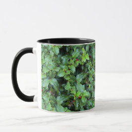 Taza Elegant Holly Berry Pattern Christmas Home Decor