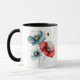 Taza Elegant Pastel Watercolor Floral Illustration