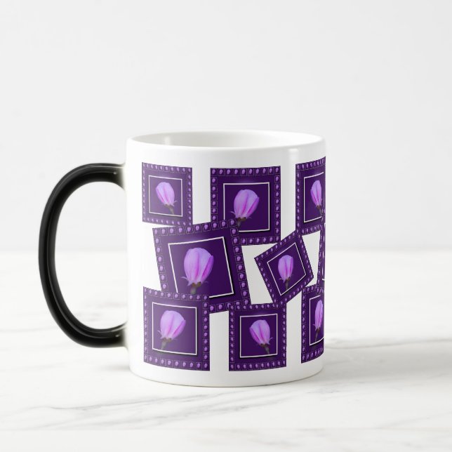 Taza Elegant Pink and Purple Spring Blossom Floral (Izquierda)