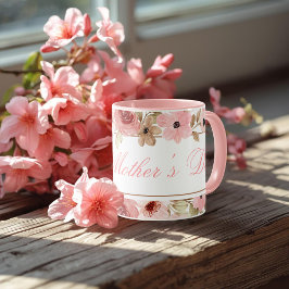 Taza Elegant Pink Watercolor Flower Coffee Mug