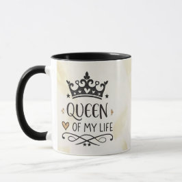 Taza Elegant Queen of my Life-my mom