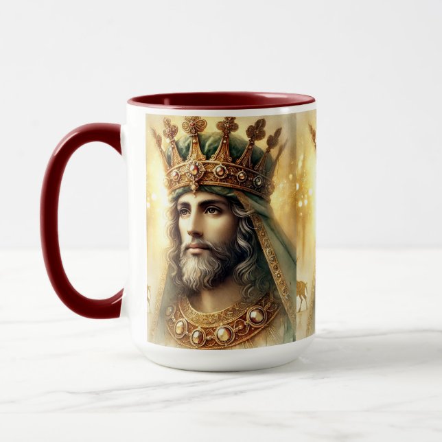 Taza Elegante acuarela de un rey sabio (Izquierda)