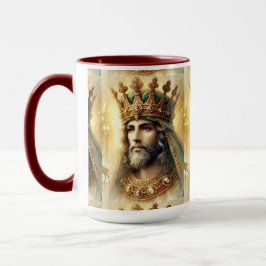 Taza Elegante acuarela de un rey sabio