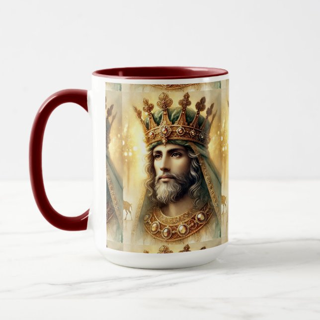 Taza Elegante acuarela de un rey sabio (Izquierda)