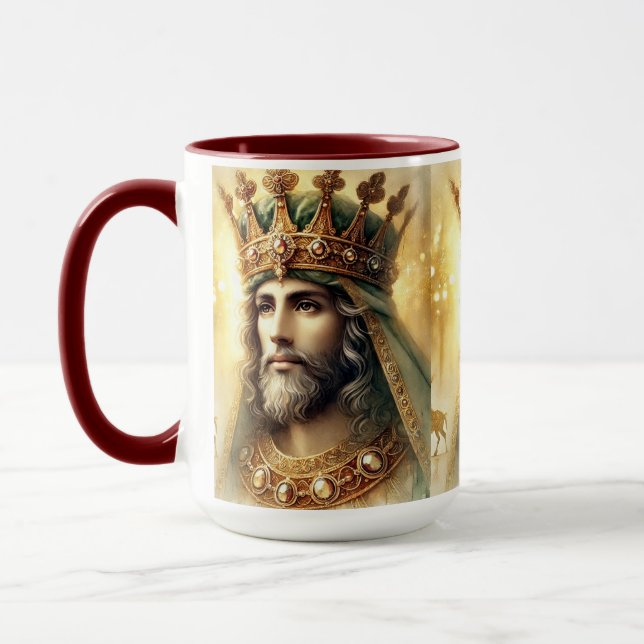 Taza Elegante acuarela de un rey sabio (Izquierda)