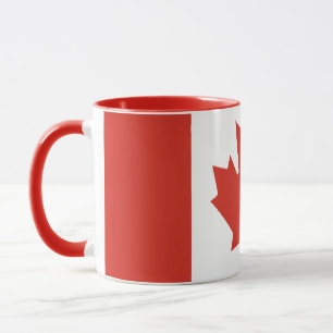 Taza Elegante bandera de Canadá vintage en cerámica