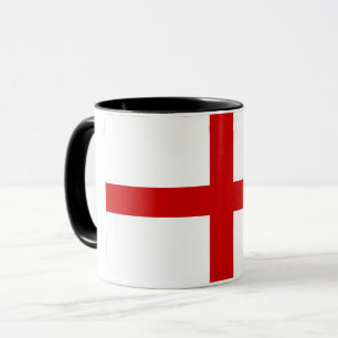 Taza Elegante bandera de Inglaterra de época en cerámic
