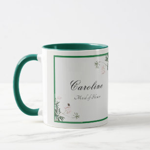 Taza Elegante Blossom Botánico Bridesmaid Mug