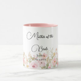 Taza Elegante Boda floral Boda personalizado