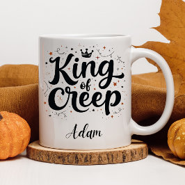 Taza Elegante caligrafía de Halloween con el nombre de 