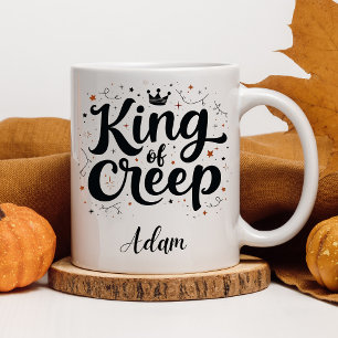 Taza Elegante caligrafía de Halloween con el nombre de
