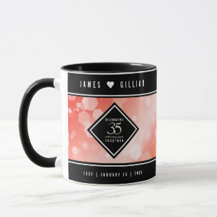 Taza Elegante celebración del 35° aniversario del Boda