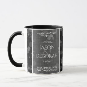 Taza Elegante celebración del cuarto aniversario de Bod
