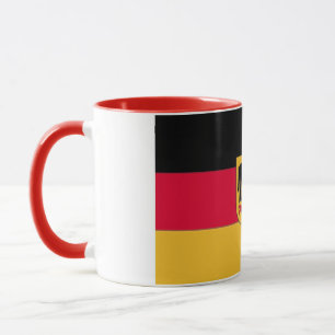 Taza Elegante cerámica cubierta de bandera alemana de é