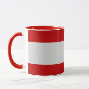 Taza Elegante cerámica cubierta de bandera austríaca de