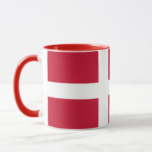 Taza Elegante cerámica cubierta de bandera danesa vinta