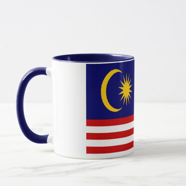 Taza Elegante cerámica cubierta de bandera malasia vint (Izquierda)