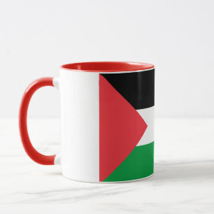 Taza Elegante cerámica cubierta de bandera palestina de