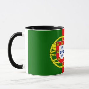 Taza Elegante cerámica de bandera portuguesa vintage cu