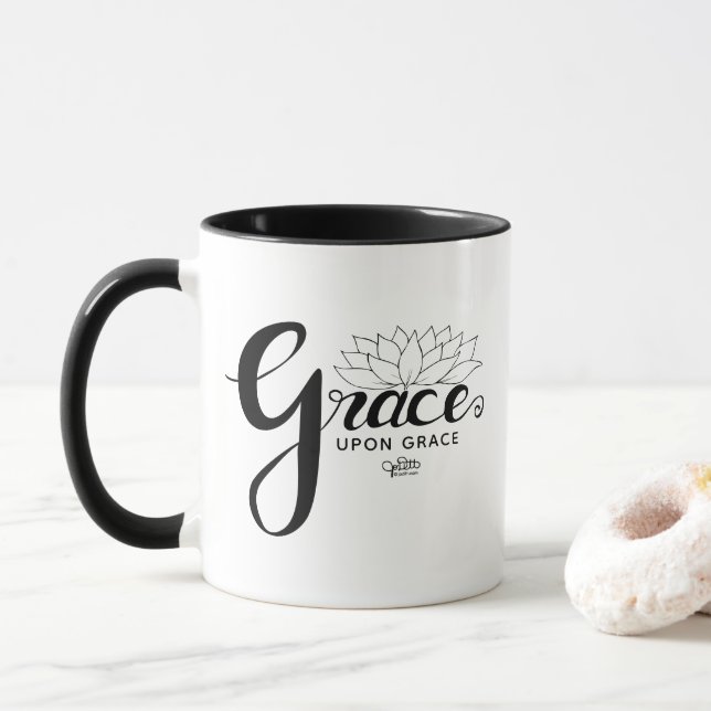 Taza Elegante Christian de Flor con guiño de Gracia (Con donut)
