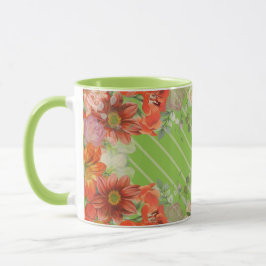 Taza Elegante cocina floral rústica