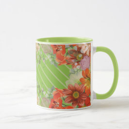 Taza Elegante cocina floral rústica