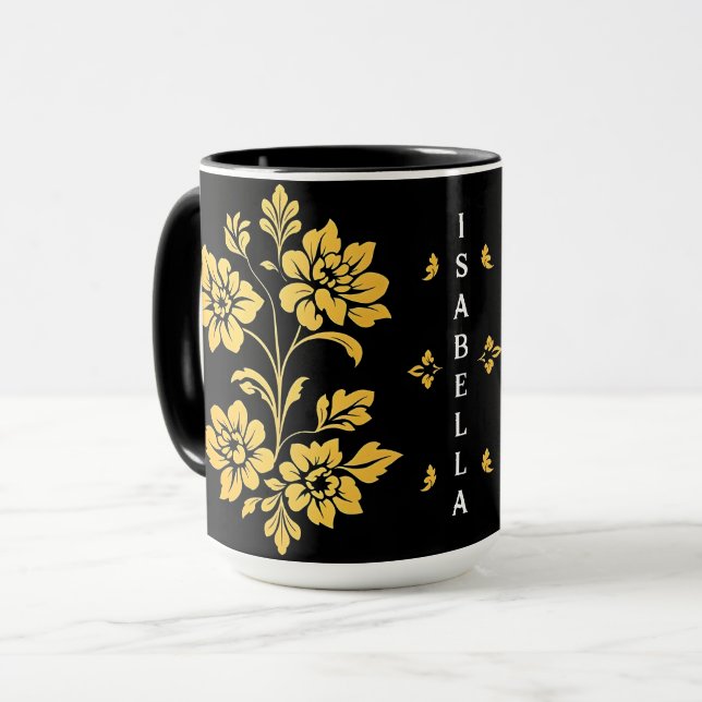 Taza Elegante Colección Floral de Lujo Moderno (Anverso izquierdo)