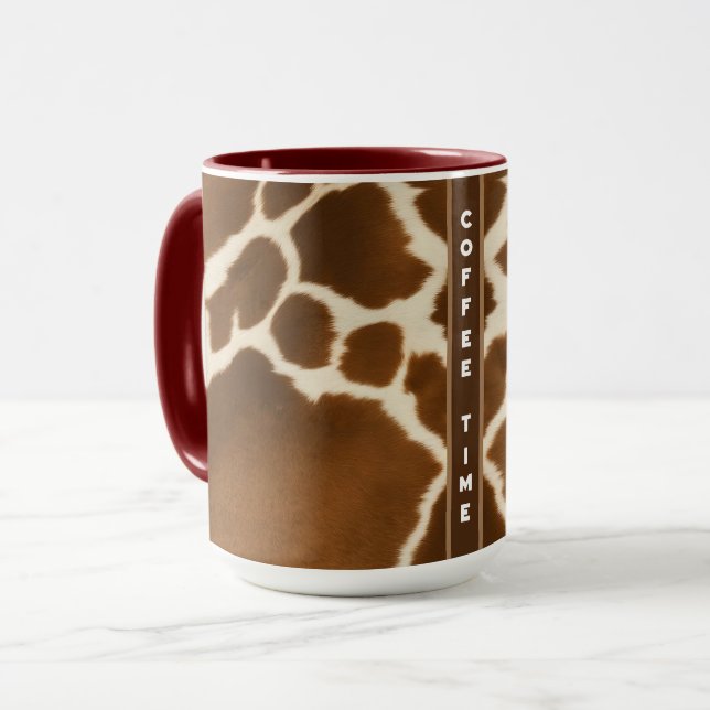 Taza Elegante colección moderna de cuero falso de vaca (Anverso izquierdo)