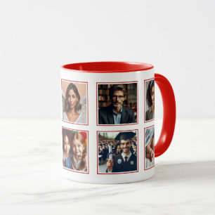 Taza Elegante Collage de fotos familiar personalizado r