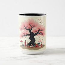 Taza elegante de flor de cerezo Hanami
