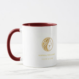 Taza elegante de promoción empresarial con logotip