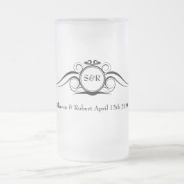 Taza elegante del regalo de los padrinos de boda