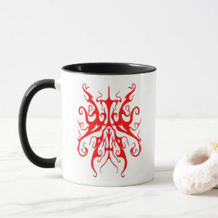 Taza Elegante diseño de tatuaje tribal - rojo