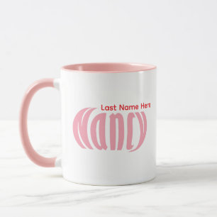 Taza Elegante, dulce "Nancy" personalizada en rosa past