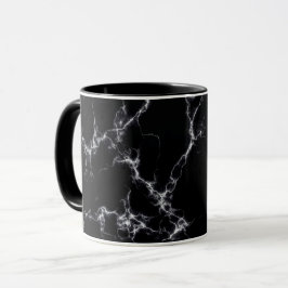 Taza Elegante estilo de mármol4 - Blanco y negro