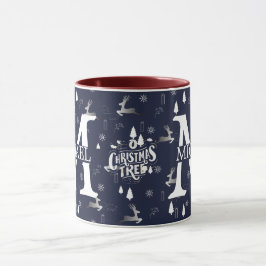 Taza Elegante fiesta de Navidades decorativos en Monogr