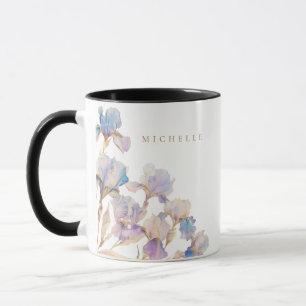 Taza Elegante floral personalizada Iris